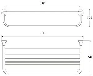 Полка для полотенец IDDIS Leaf хром LEASB00i48 Полка для полотенец IDDIS Leaf хром LEASB00i48, 2
