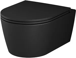 Унитаз подвесной безободковый Am.Pm Func FlashClean черный матовый C8F1700MBSC Унитаз подвесной безободковый Am.Pm Func FlashClean черный матовый C8F1700MBSC, 1