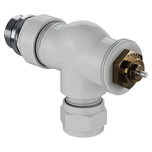 Комплект вентилей терморегулирующих осевых 15x1.0 x ½&quot;н Royal Thermo Design Pro белый RATVXO11215WH