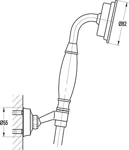 Душевой набор Cezares Liberty хром/белый LIBERTY-F-KD-01, 2