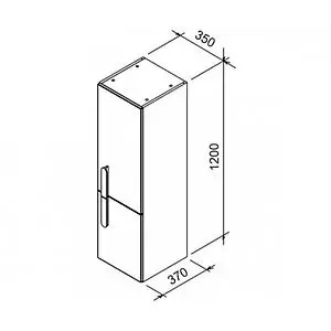 Шкаф-пенал подвесной Ravak Chrome 35 R белый/каппучино X000000967 Шкаф-пенал подвесной Ravak Chrome 35 R белый/каппучино X000000967, 2