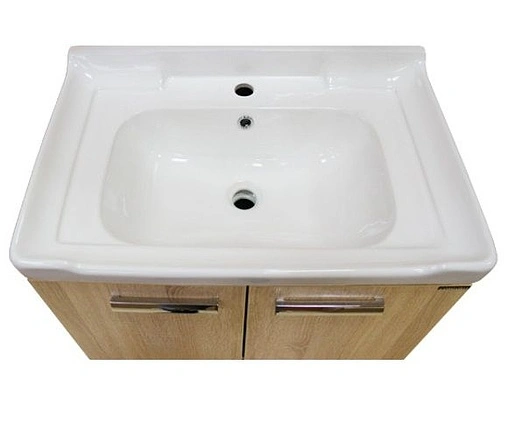 Тумба-умывальник подвесная Comforty Рига 70 дуб сонома/белый 00004142215CF