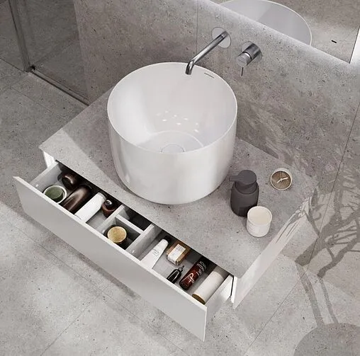 Тумба под умывальник подвесная Kerama Marazzi Magica 120 утренний серый матовый MA.120.2\MGR.M