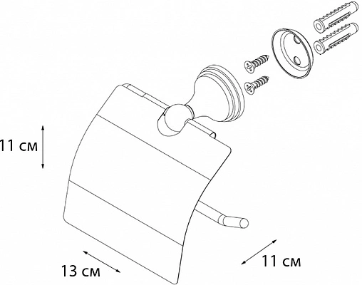 Держатель туалетной бумаги Grampus Laguna хром GR-7810 Держатель туалетной бумаги Grampus Laguna хром GR-7810