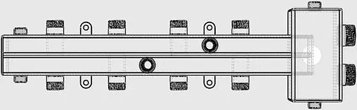 Распределительный коллектор 4 контура с гидрострелкой 1¼&quot;н x 1&quot;н Север-Т4 1925061