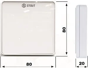 Проводной комнатный датчик Stout C-7p белый STE-0101-007001, 2