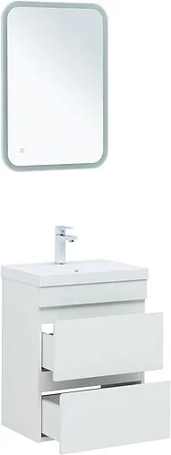 Тумба под умывальник подвесная Aquanet Нота New 50 белый глянец 00335416