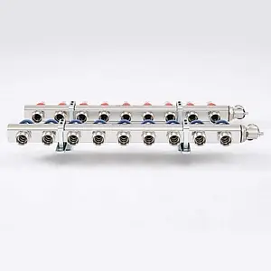 Группа коллекторная с расходомерами 9 отводов 1&quot;в/в x ¾&quot;ек Uni-fitt 440E4309, 5