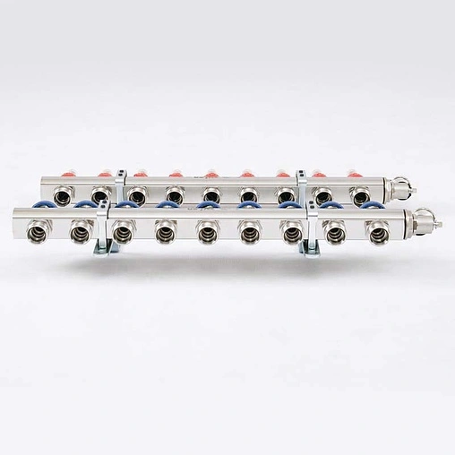 Группа коллекторная с расходомерами 9 отводов 1&quot;в/в x ¾&quot;ек Uni-fitt 440E4309