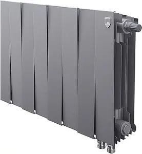 Радиатор биметаллический 8 секций нижнее правое подключение Royal Thermo PianoForte VD 300 Silver Satin RTPSSVDR30008 Радиатор биметаллический 8 секций нижнее правое подключение Royal Thermo PianoForte VD 300 Silver Satin RTPSSVDR30008, 1