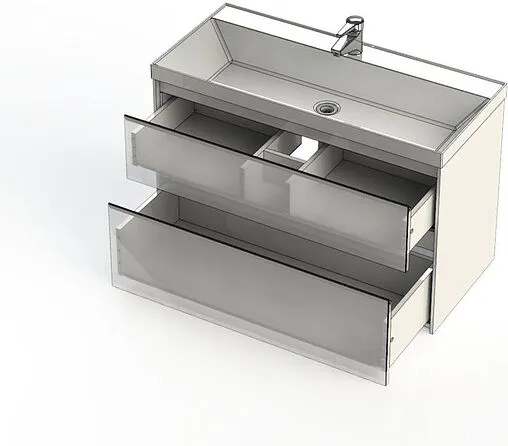 Тумба под умывальник Aquanet Гласс 100 белый 00235664