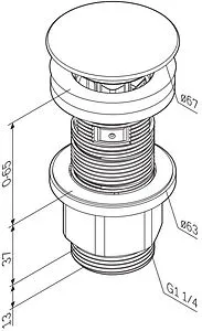 Выпуск автоматический для раковины мультифункциональный Am.Pm хром F070M100 Выпуск автоматический для раковины мультифункциональный Am.Pm хром F070M100, 2