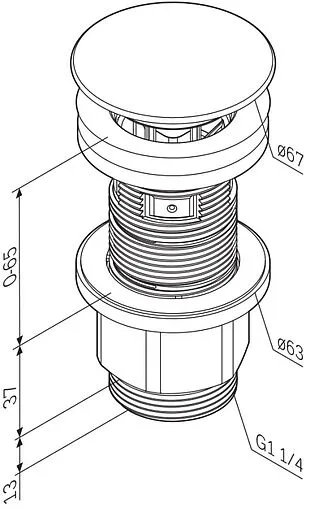 Выпуск автоматический для раковины мультифункциональный Am.Pm хром F070M100 Выпуск автоматический для раковины мультифункциональный Am.Pm хром F070M100
