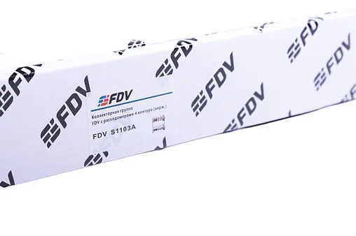 Группа коллекторная с расходомерами 4 отвода 1&quot;в/в x ¾&quot;ек FDV S1103C-2/4