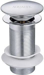 Выпуск автоматический для раковины без перелива Aquatek хром AQ6000CR Выпуск автоматический для раковины без перелива Aquatek хром AQ6000CR, 1