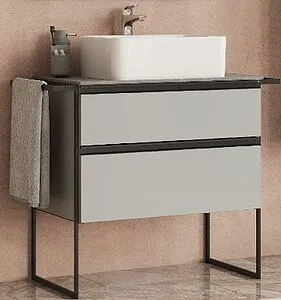 Тумба-умывальник подвесная Roca Domi 80 серый матовый ZRU9307874+ Тумба-умывальник подвесная Roca Domi 80 серый матовый ZRU9307874+, 1