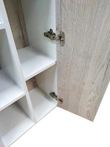 Шкаф-пенал напольный Comforty Ганновер 45 дуб дымчатый/белый 00004142377CF