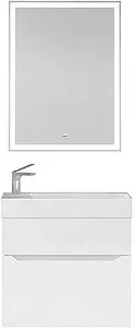 Тумба под умывальник подвесная Raval Brik 65 белый Brk.01.65/P/W/RL, 4