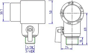 Тройник коллекторный полипропиленовый запорный красный 40 мм х ½&quot;к Valtec VTp.781.0.04004, 2