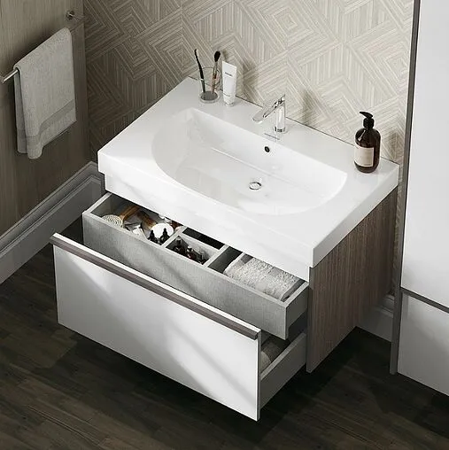 Тумба-умывальник подвесная Kerama Marazzi Modula 80 арабика MO.80.1+1\AR+r