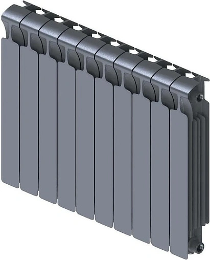 Радиатор биметаллический 10 секций Rifar Monolit 500 серый RM50010 tit