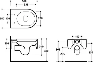 Унитаз подвесной Kerasan Flo белый 311501 Унитаз подвесной Kerasan Flo белый 311501, 2