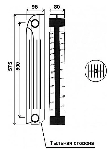 Радиатор биметаллический 12 секций Global Style Plus 500 черный