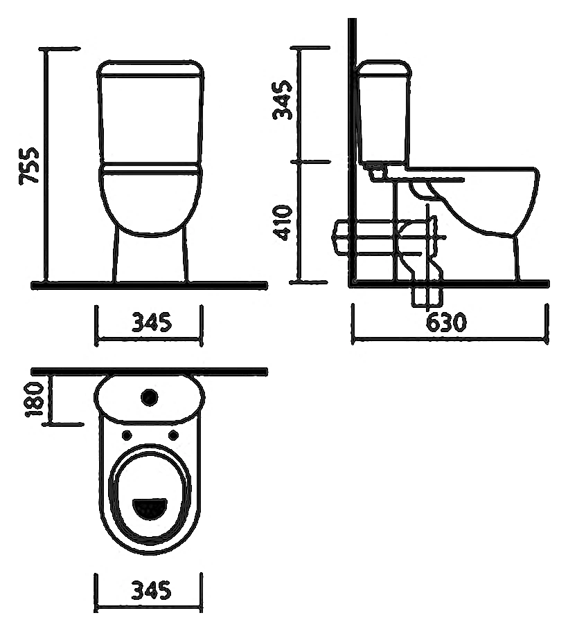 Унитаз-компакт Sanita Luxe Art Basic белый WC.CC/Art/2-P/WHT.G/S1