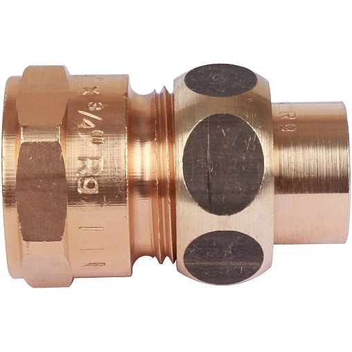 Американка пайка прямая переходная (коническое уплотнение) 18мм x ¾"в Sanha 4340g 143401834