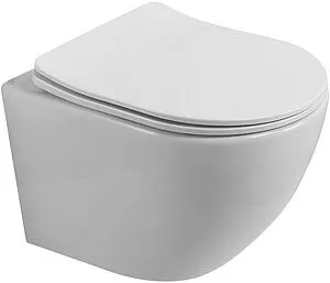 Унитаз подвесной безободковый BelBagno Uno белый BB7006CHR/SC Унитаз подвесной безободковый BelBagno Uno белый BB7006CHR/SC, 1