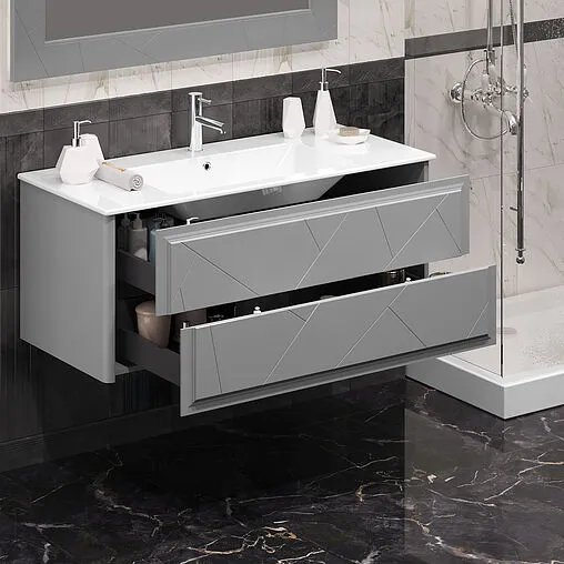 Тумба-умывальник подвесной Opadiris Луиджи 120 серый матовый 00-00007192+050600-u-01