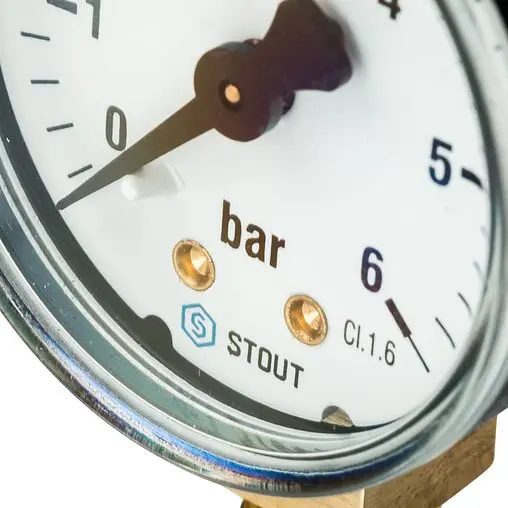 Манометр радиальный Stout 50мм 6 бар ¼&quot; SIM-0010-500608