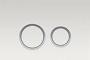 Клавиша смыва для унитаза Aquatek KDI-0000006 кнопки/белый глянцевый, кольца/хром глянцевый Клавиша смыва для унитаза Aquatek KDI-0000006 кнопки/белый глянцевый, кольца/хром глянцевый, 1