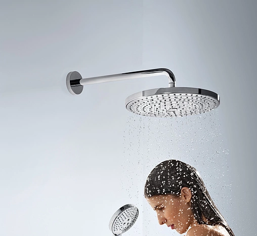 Лейка верхнего душа с настенным креплением Hansgrohe Raindance Select S 240 2jet белый/хром 26466400