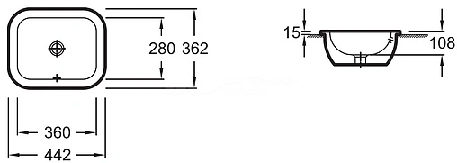 Раковина Jacob Delafon Vox 44 белый EYD102-00