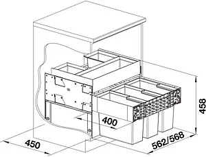 Мусорная система Blanco Select II 60/3 Orga 526209 Мусорная система Blanco Select II 60/3 Orga 526209, 2