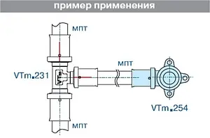 Водорозетка пресс 26мм x ¾"в Valtec VTm.254.N.002605 Водорозетка пресс 26мм x ¾"в Valtec VTm.254.N.002605, 3