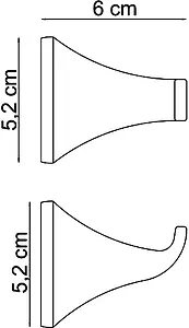 Крючок Wasserkraft Wern хром 2523, 4