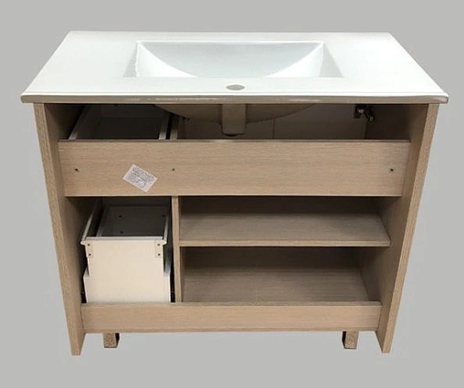 Тумба-умывальник напольная Comforty Тулуза 90 белый/сосна лоредо 00004152036CF