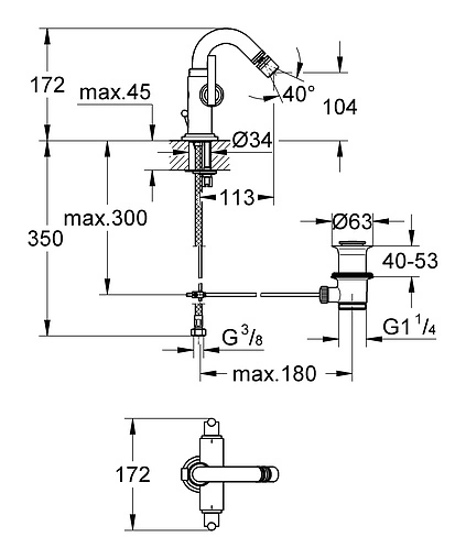 Смеситель для биде Grohe Atrio хром 24026000