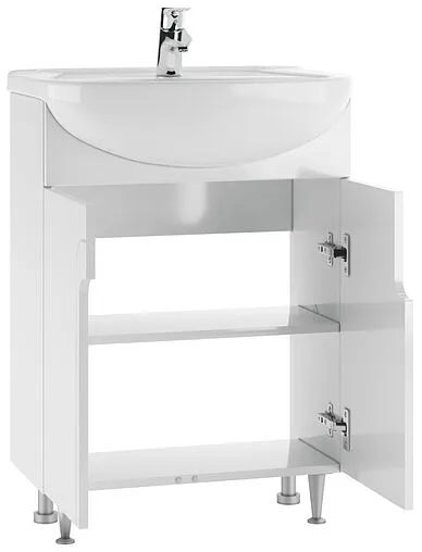 Тумба под умывальник напольный Айсберг Уют 60 белый DA2003T