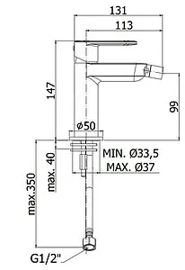 Смеситель для биде Paffoni Candy хром CA131CR Смеситель для биде Paffoni Candy хром CA131CR, 2