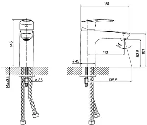 Смеситель для раковины IDDIS Ray полированная сталь RAYBN00i01, 2