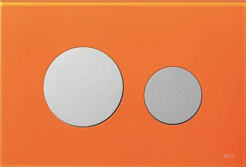 Клавиша смыва для унитаза TECEloop Modular кнопки на выбор, стекло оранжевое