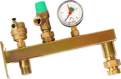 Группа безопасности расширительного бака до 50 кВт ¾&quot; 3 бар Uni-Fitt 256D3230