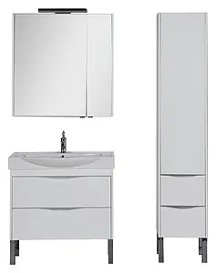 Шкаф-зеркало Aquanet Франка 85 L белый 00183045, 5