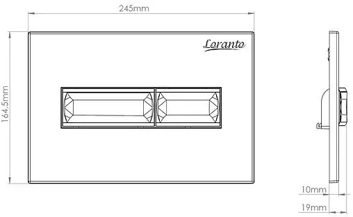 Клавиша смыва для унитаза Loranto Line 7321 хром матовый