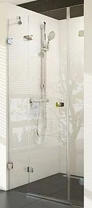 Дверь в нишу 1100мм прозрачное стекло Ravak Brilliant BSD2-110 L B SET 0ULD0A00Z1+D01000A088, 1