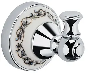 Крючок Fixsen Bogema хром/белый с рисунком FX-78505 Крючок Fixsen Bogema хром/белый с рисунком FX-78505, 1