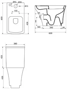 Чаша унитаза BelBagno Regina белый BB104CP Чаша унитаза BelBagno Regina белый BB104CP, 2